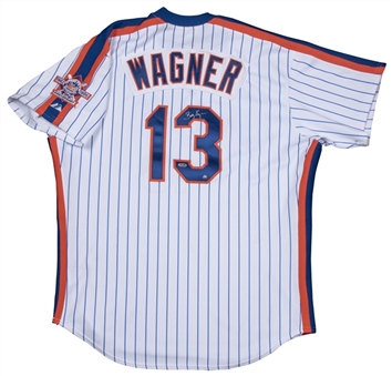 2006 Billy Wagner Game Used and Signed New York Mets 1986 Throwback Pinstripe Jersey (Mets-Steiner LOA)